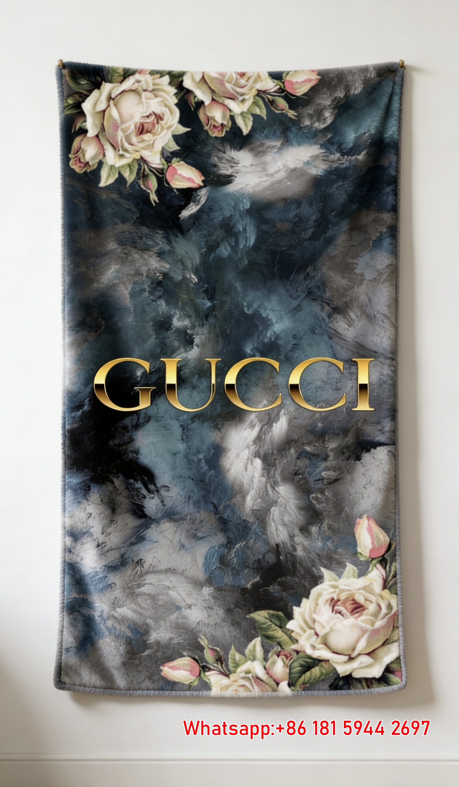 Luxury Marble & Rose Gucci Tapestry Gucci Marble Rose Throw blankets IMG_2717